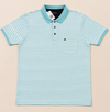 Men’s Mint Green & White Striped Polo T-Shirt