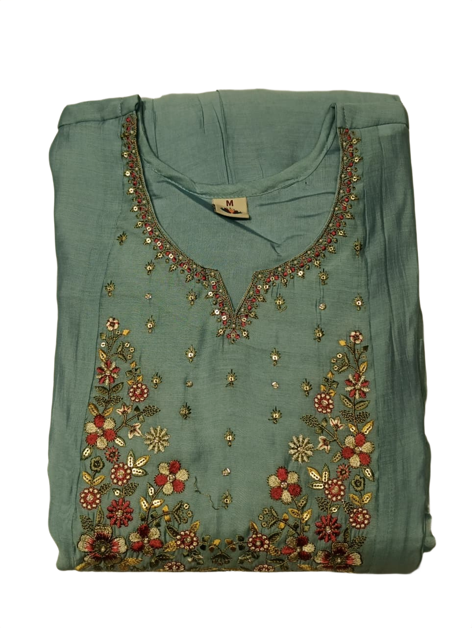 Women  Embroidered Anarkali Kurta Pant Dupatta Set