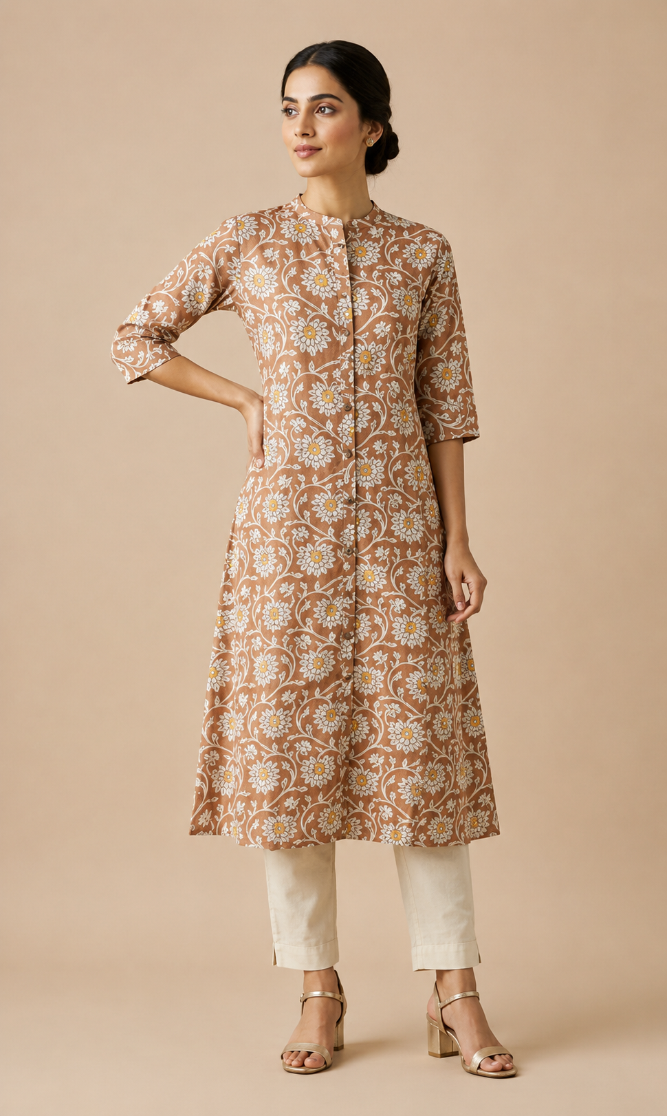 Women’s  Geometric Printed A-Line Kurta