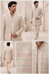 Pastel Embroidered Indo-Western Sherwani Set
