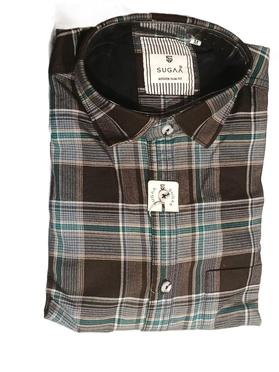 Premium  & Teal Check Formal Shirt