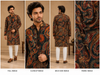 Teal Paisley Printed Festive Kurta for Men