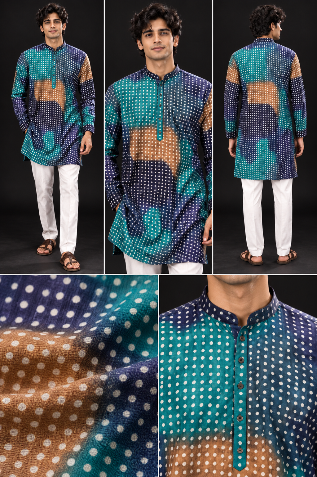 Multicolor Bandhani Print Kurta
