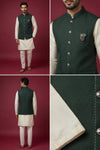 Bottle Green Nehru Jacket