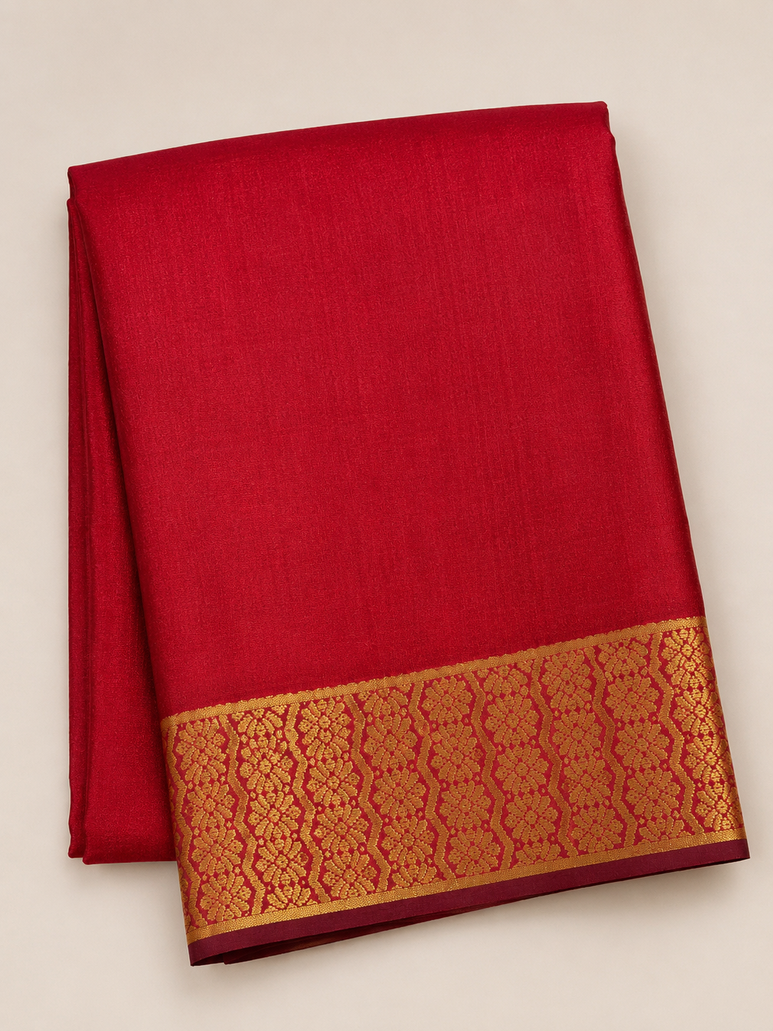 Royal  Silk Saree with Golden Zari Border