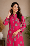 Fuchsia Botanical Print Kurti