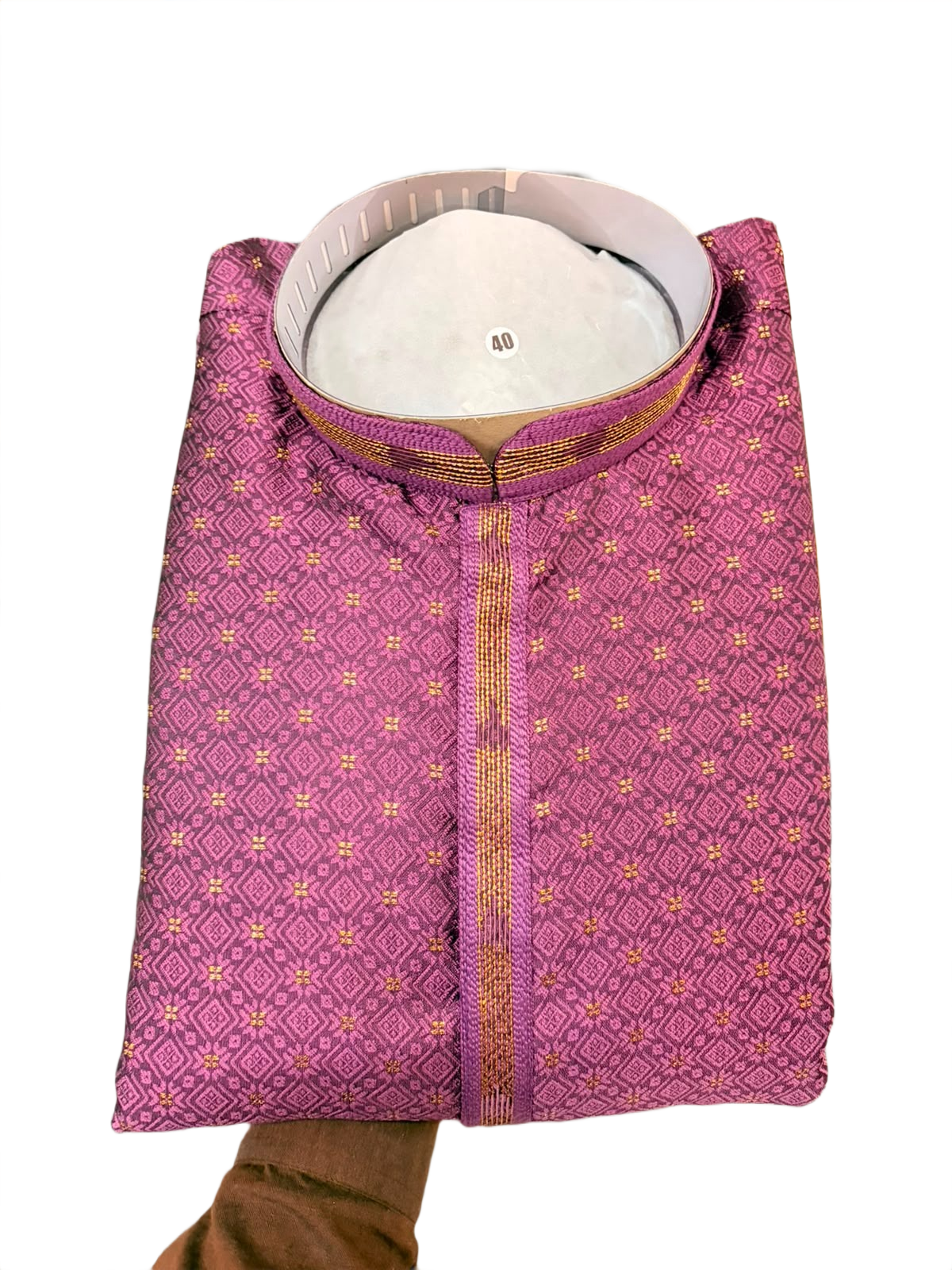 Men’s Royal Purple Jacquard Kurta Pajama Set
