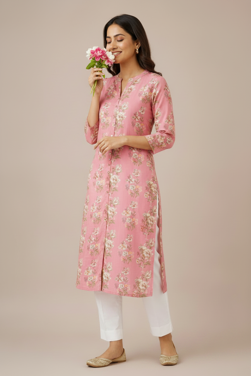 Women’s Abstract Printed A-Line Kurta