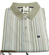 Men's olive green Vertical Stripe Polo T-Shirt
