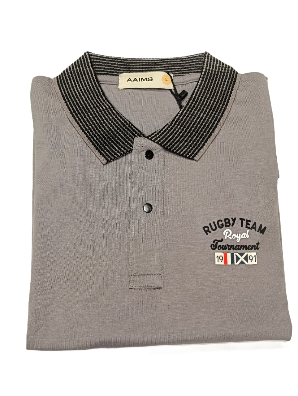 Rugby Team Royal Tournament Polo T-Shirt – Slate Grey
