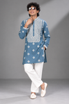 Blue Embroidered Festive Kurta