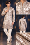 Premium Geometric Jacquard Kurta Set