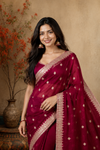 Embroidered Saree with Elegant Zari Border
