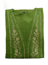 Light Green Embroidered Yoke Straight Kurta with Trousers & Printed Dupatta Set