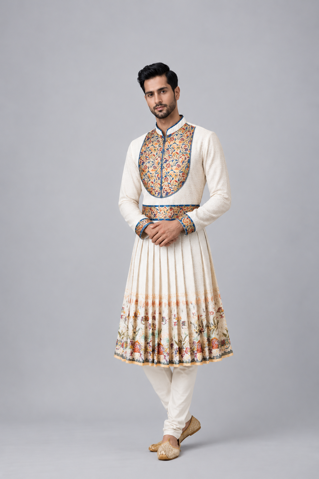 Traditional Floral Peshwai Dress