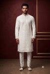 Classic White Embroidered Kurta Set