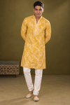 Mustard Yellow Floral Printed Kurta