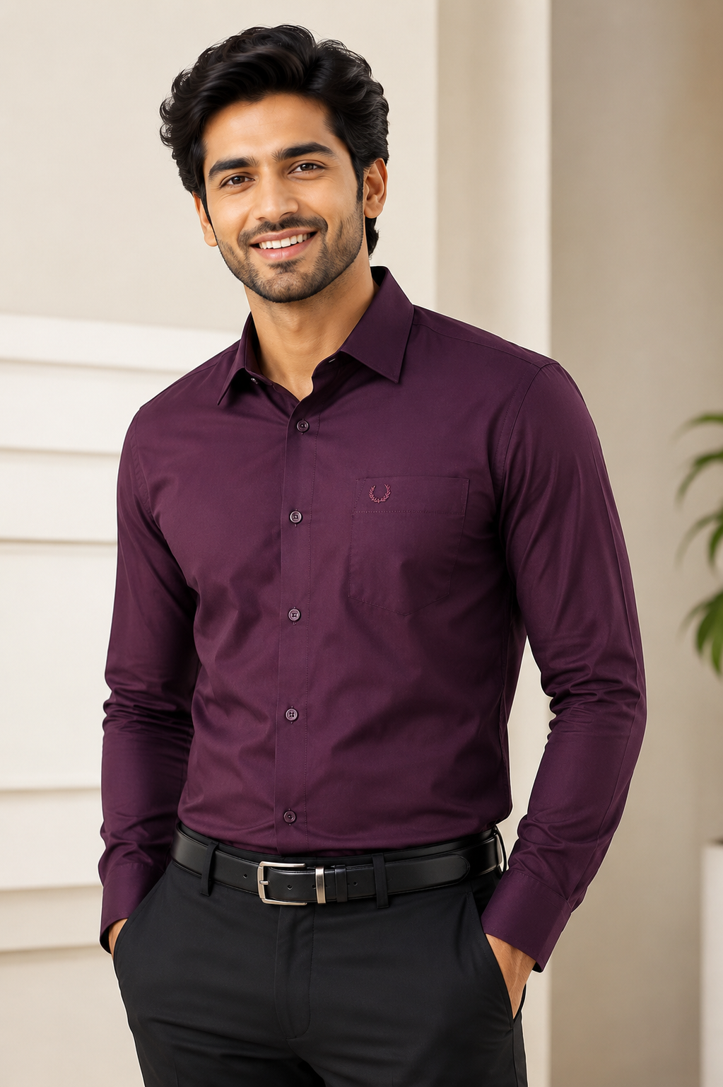 Men's Premium Solid  Formal Shirt | Full Sleeve | Tailored Fit | Classic Office Wear