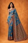 Elegant Royal Blue  Saree with Intricate Heritage Weaving