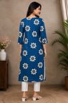 Indigo Bloom Floral Kurti