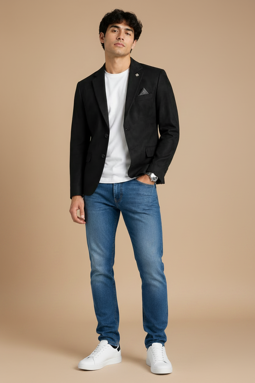 Men's Classic Black Casual Blazer