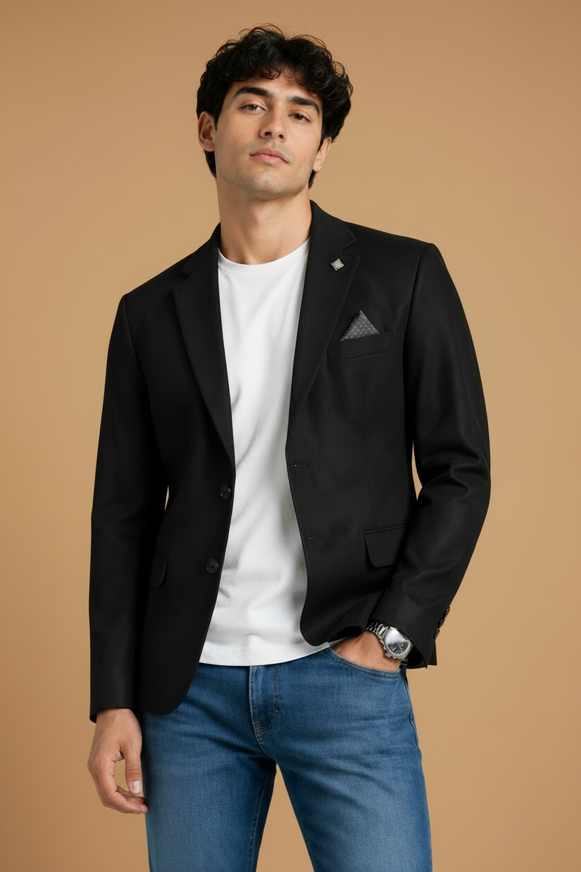 Men's Classic Black Casual Blazer