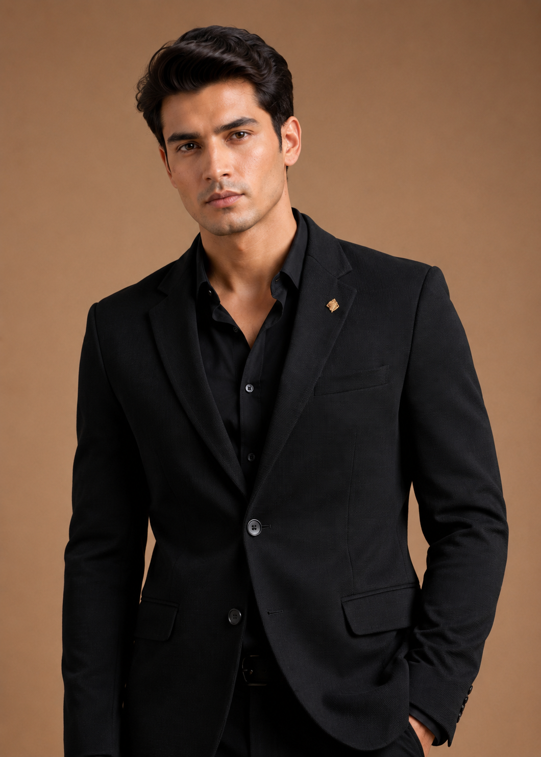 Men's Premium Black Blazer – Classic Tailored Fit