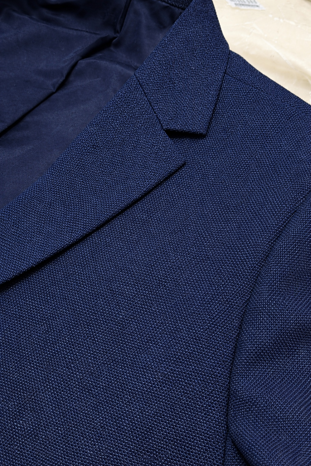 Navy Blue Matty  Women’s Blazer With Unstitched Trouser Fabric