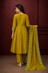 Mustard Elegance Embroidered Kurta Set