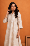 Women's  Botanical Print A-Line Kurti