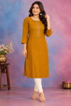 Mustard Yellow Elegant Kurti for Women