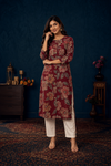 Women's Floral Printed Straight Kurti