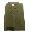 Women's Olive Green Belted A-Line Shirt Dress
