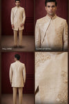 Men’s Ivory Embroidered Indo-Western Sherwani Set