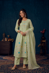 Embroidered Kurta Pant & Dupatta Set