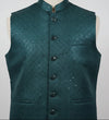 Men’s Premium Jacquard Nehru Jacket Textured Ethnic Waistcoat