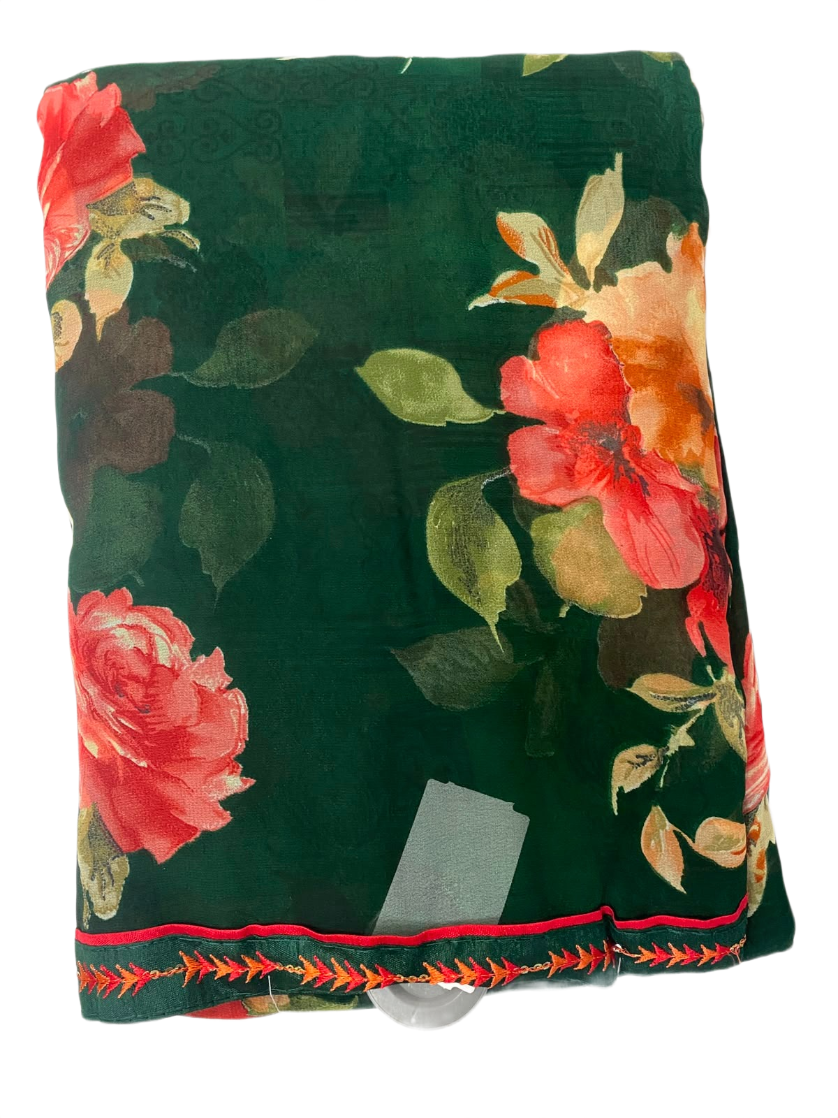 Elegant  Printed Georgette Saree with Designer Border