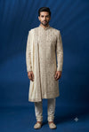 Royal Ivory Embroidered Sherwani Set