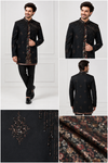 : Black Embellished Indo-Western