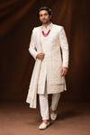 Ivory Embroidered Wedding Sherwani