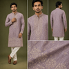 Dusty Lavender Embroidered Men’s Festive Kurta