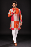 Contemporary Color Block Kurta Set