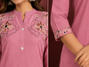 Women’s Dusty Pink Embroidered Co-Ord Set