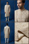 Royal Ivory Embroidered Sherwani Set