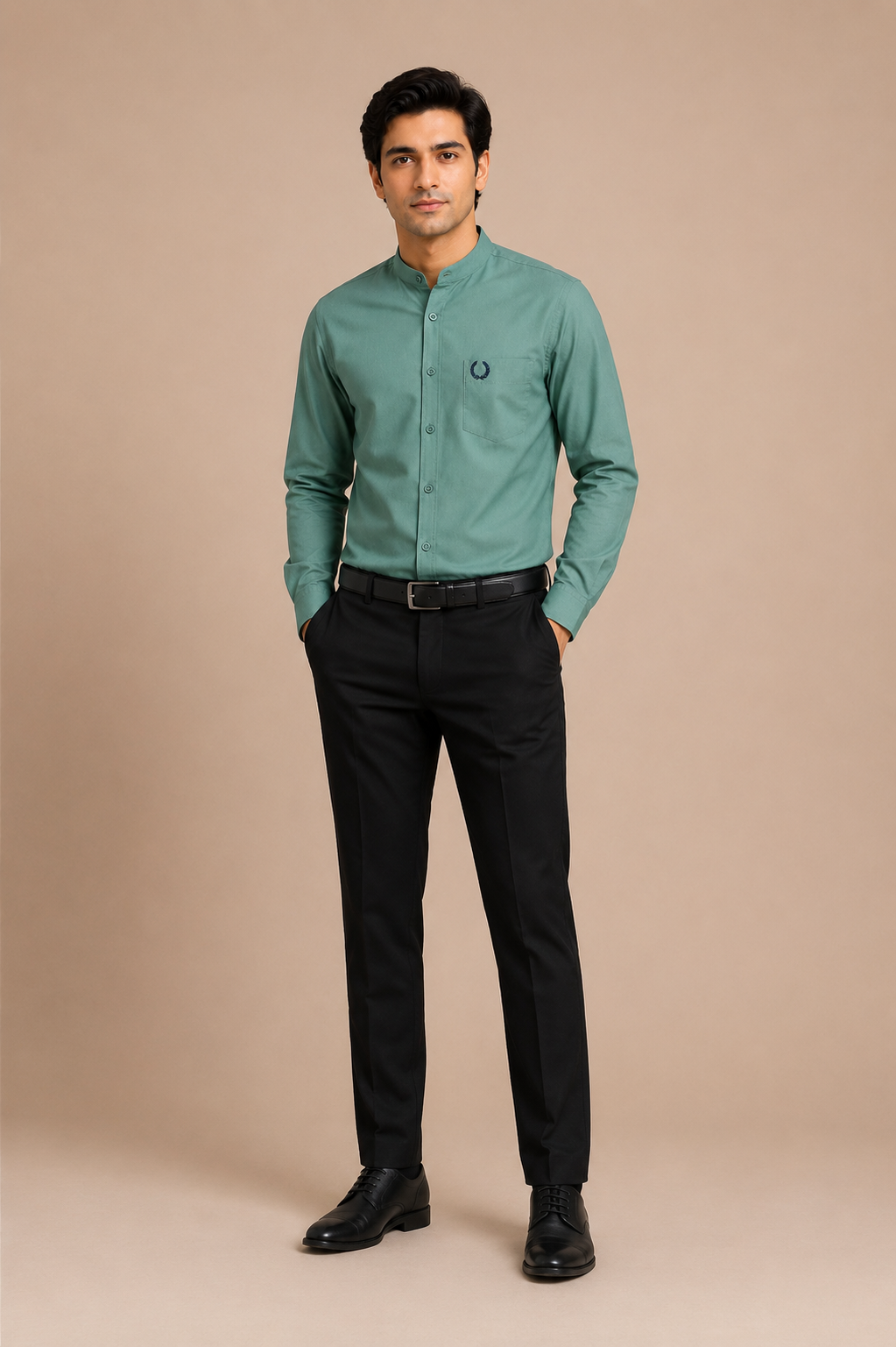 Men's Premium  Mandarin Collar Formal Shirt