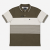 Men’s Olive Green Striped Polo T-Shirt