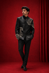 Black Embellished Jodhpuri Bandhgala Suit