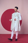 Royal White Embroidered Sherwani