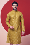 Golden Sequin Silk Kurta