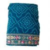 Royal Teal Floral Border Saree – Elegant Ethnic Collection